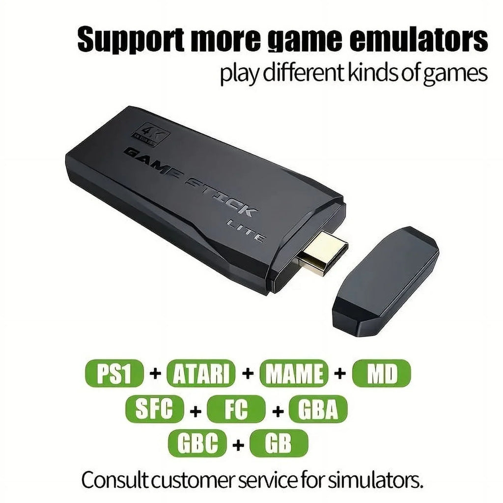 Wireless Retro Game Console - 64GB, 9 Emulators, 4K HDMI Output