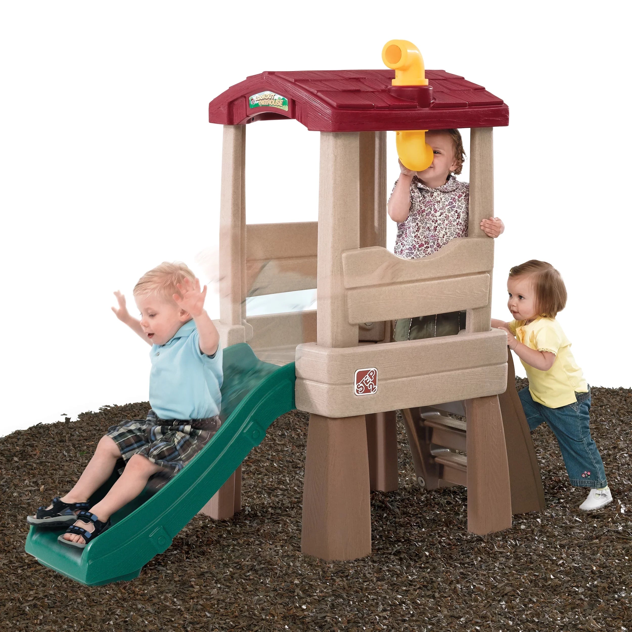 Sizetep2 Naturally Playful Lookout Treehouse Toddler Climber with Sizelide