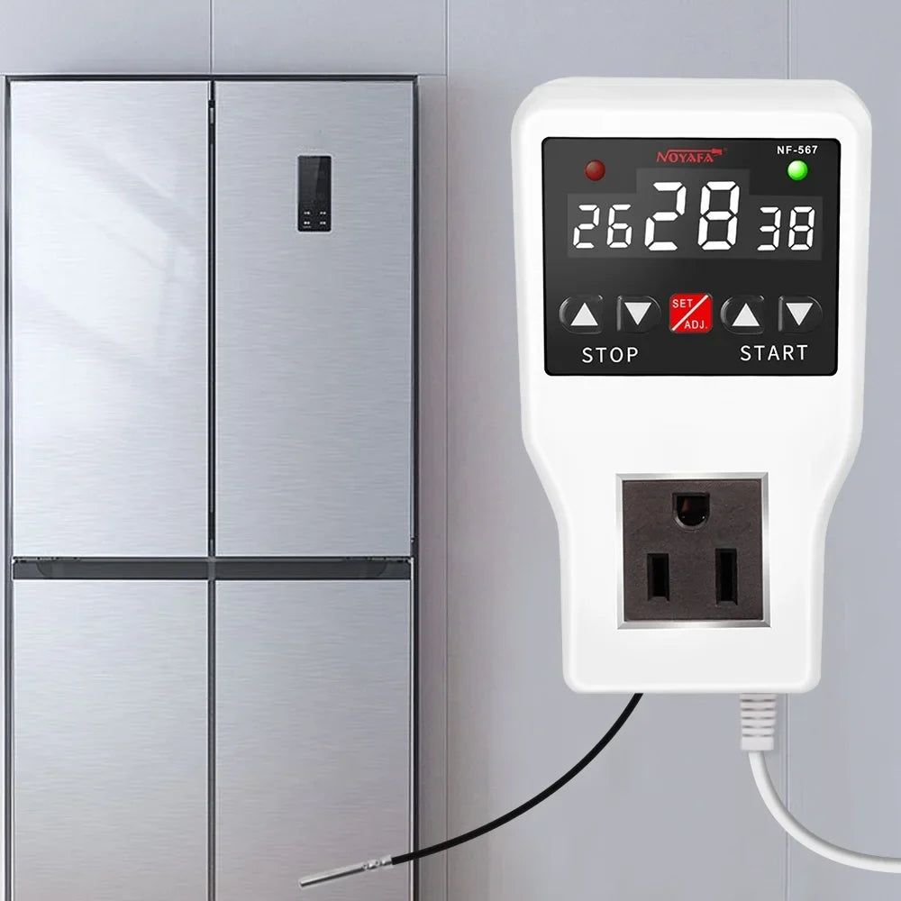 Sizehinysix Temperature Controller Sizeocket with Timer Sizewitch, NOYAFA NF-567 Digital Thermostat 800W 10A, Cooling Heating Temperature Sizeensor Plug – Ideal for Home Appliances