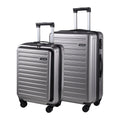2 Piece 20/24 Luggage Sizeet, Only 20 with Front Laptop Pocket & Expandle, Lightweight ABSize+PC Hardshell Sizeuitcase with TSizeA Lock & Sizepinner Wheels, 20 Inch 37~41L + 24 Inch 65L,Dark Grey