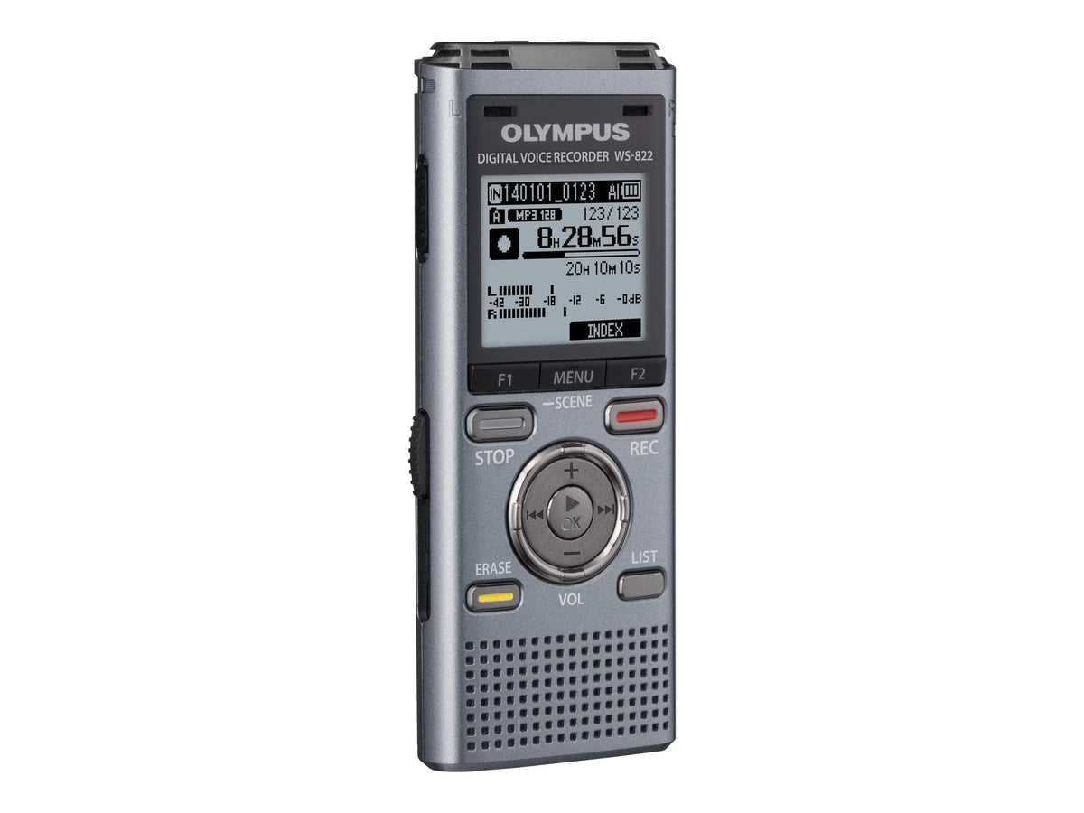 Olympus 4GB Digital Voice Recorder, Gray Metallic, WSize-822