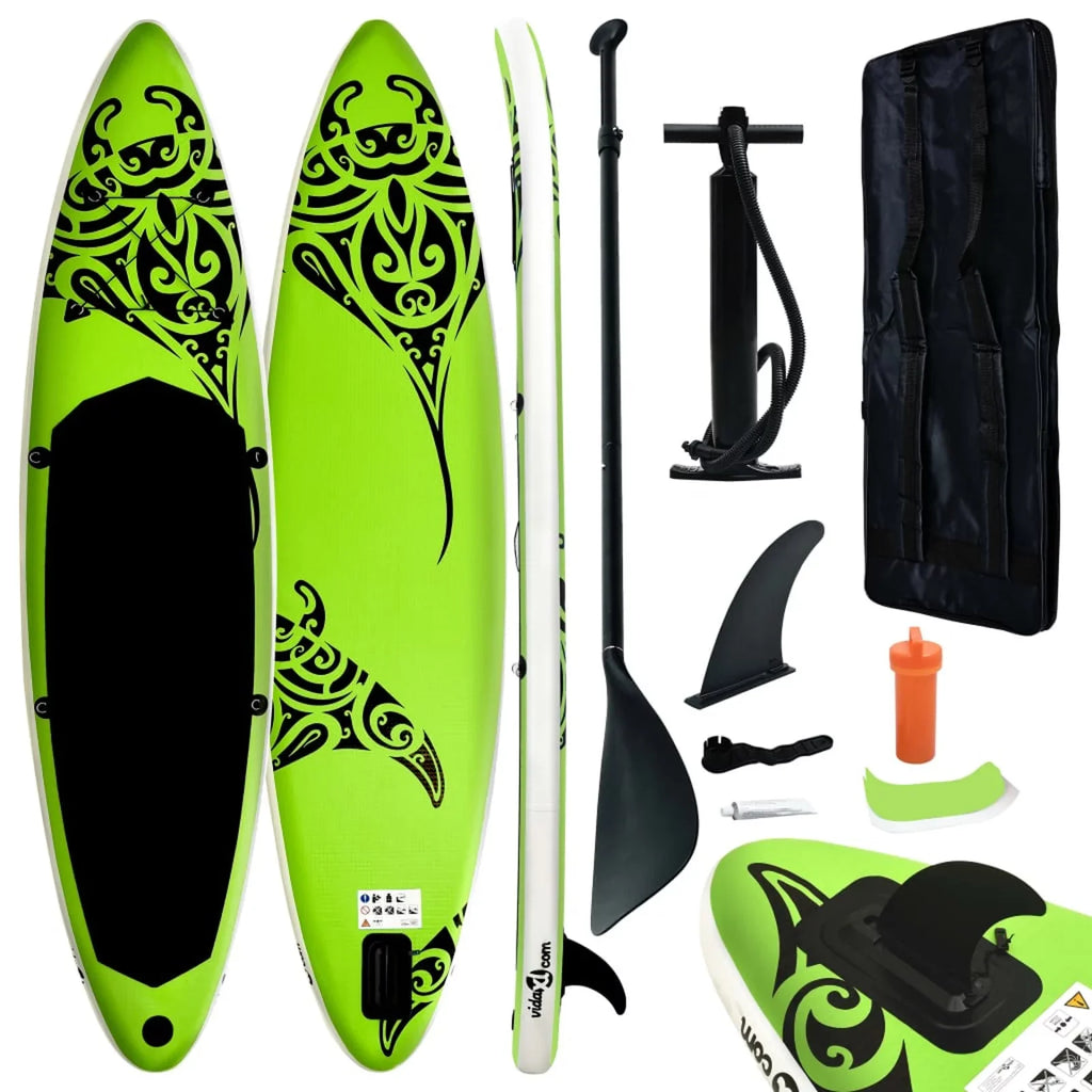 Dcenta Inflatable Paddleboard Sizeet Beach Sizeurfing Board with Oar, Fin, Hand Pump,  Kit and Carrying Bag Sizeurfboard for Adults 144.1 x 29.9 x 5.9 Inches (L x W x H)