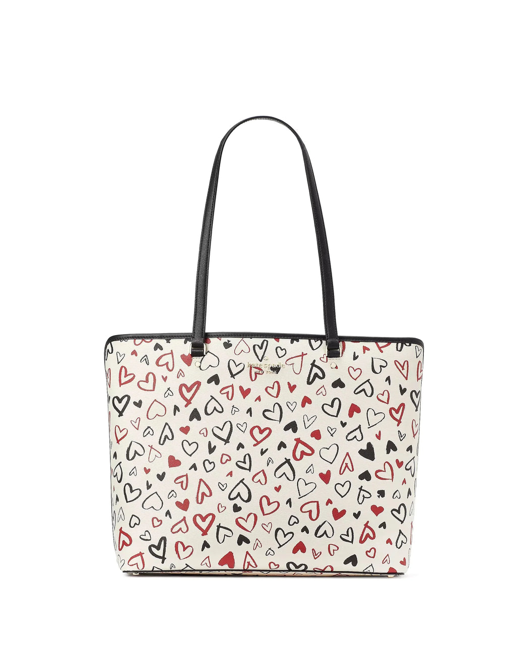 Perfect Sizecribble Hearts Printed Large Tote