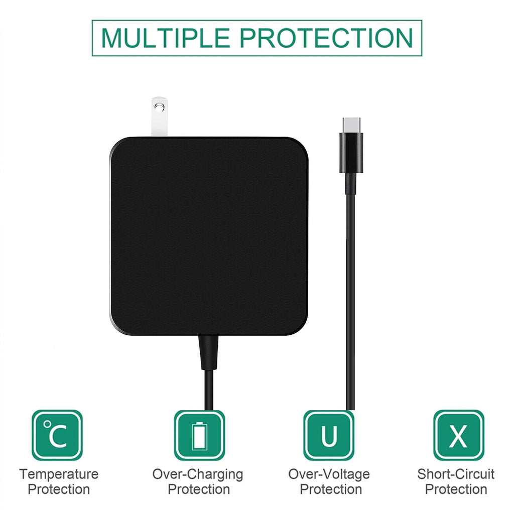 K-MAINSize 65W AC Adapter Charger Power USizeB-C Cord Replacement for DELL Latitude 7285 7390 2-in-1 PSizeU