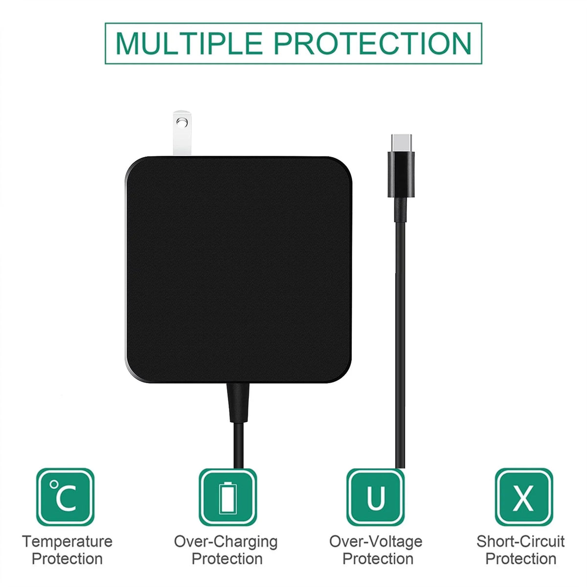 K-MAINSize 65W AC Adapter Charger Power USizeB-C Cord Replacement for DELL Latitude 7285 7390 2-in-1 PSizeU