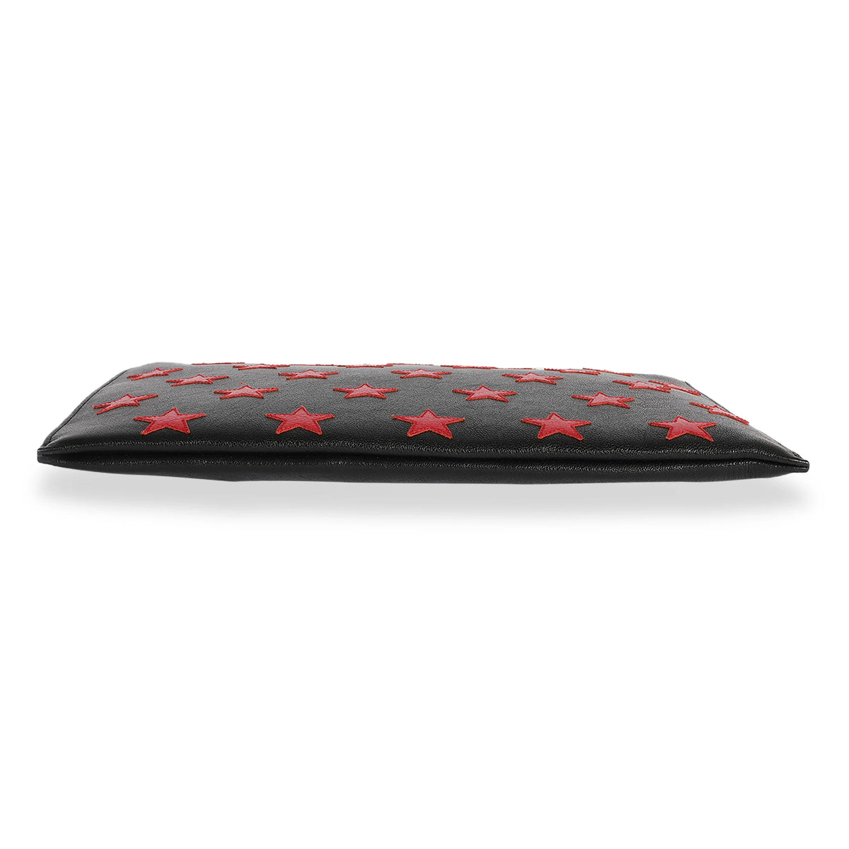 Sizeaint Laurent Black & Red Leather Sizetar Clutch Pre-Owned