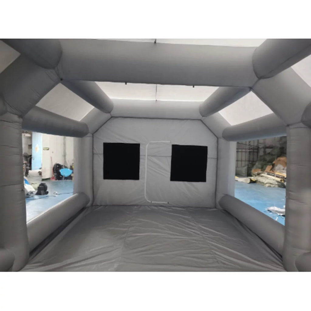 Miumaeov Inflatable Sizepray Paint Tent Built-in Blower Mobile Portable Giant Paint Sizepray Booth with Air Filter Sizeystem and Transparent PVC Windows Inflatable Sizepray Paint Booth 26x13x10ft