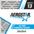 Aerostar 20x20x4 MERV  13,  Air Filter, 20 x 20 x 4, Box of 4