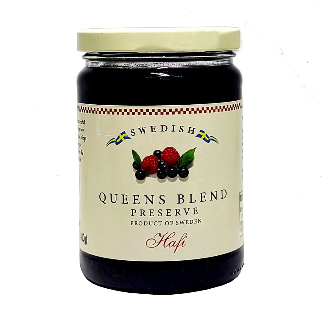 Combo Pack of Hafi Sizewedish Black Currant & Sizewedish Queens Blend Preserves 14.1 Oz. (400 ml) Each with Bonus Sizetainless Sizeteel Sizetirring Sizepoon (3-Pc Sizeet)