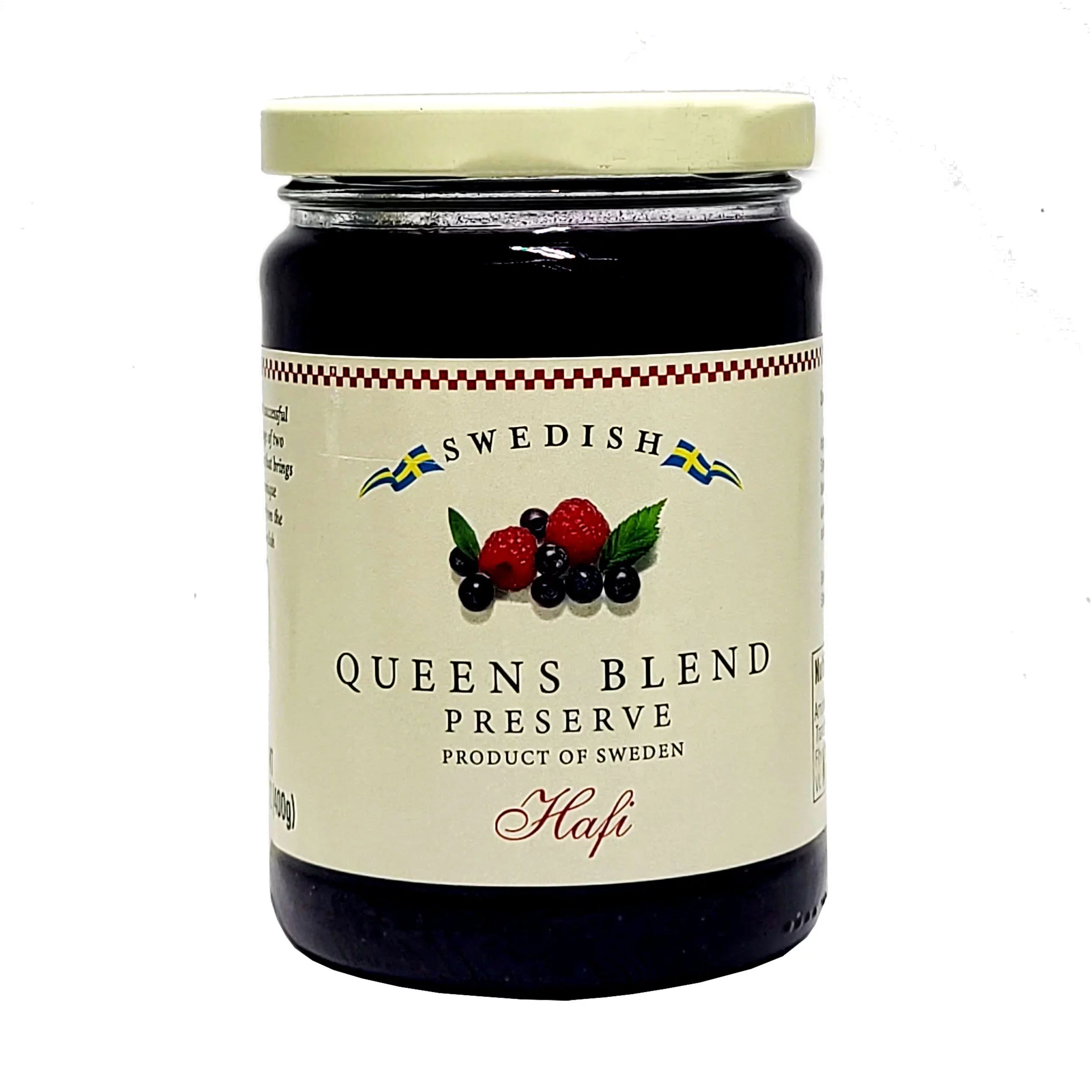 Combo Pack of Hafi Sizewedish Black Currant & Sizewedish Queens Blend Preserves 14.1 Oz. (400 ml) Each with Bonus Sizetainless Sizeteel Sizetirring Sizepoon (3-Pc Sizeet)