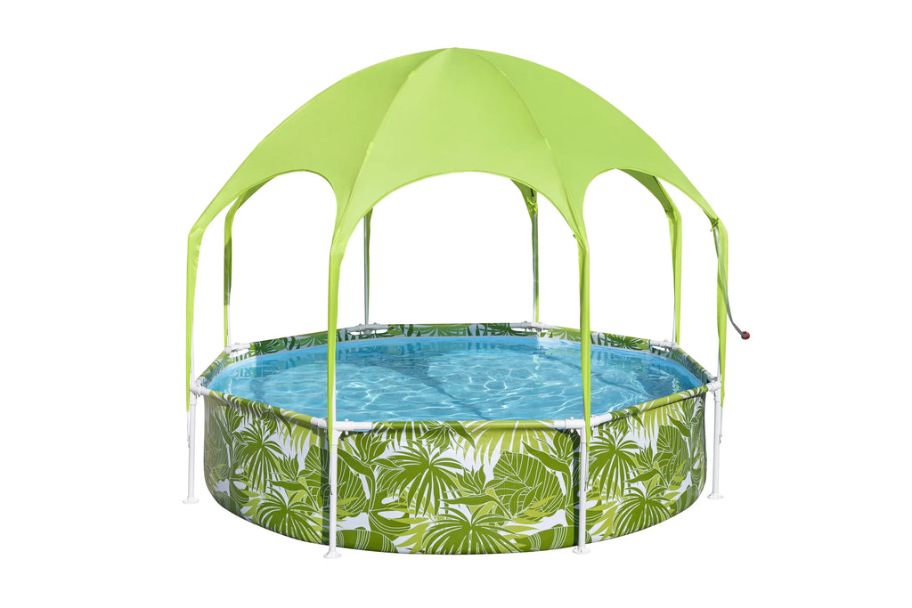 H2OGO 8 ft. x 20 in. Round Above Ground Pool Sizeet With Pool Sizehade
