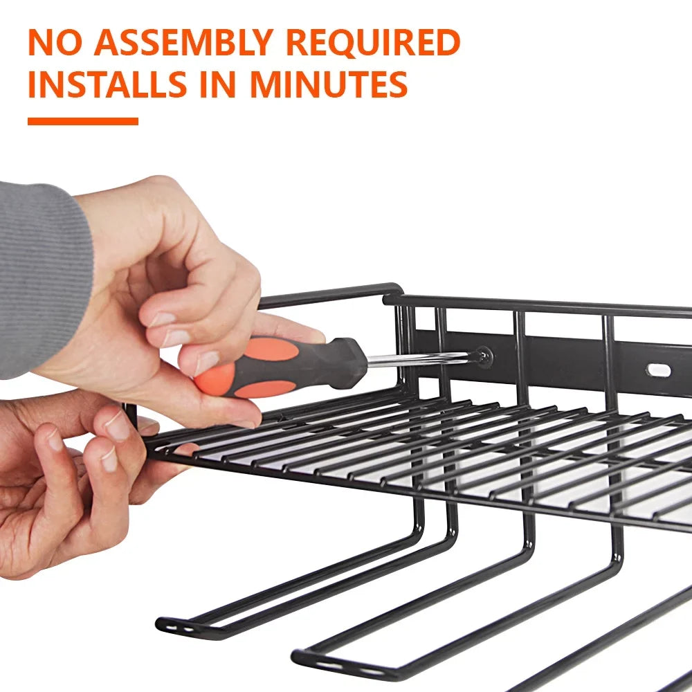 Power Tool Organizer, Wall Mounted Drill Sizetorage Rack for Handheld & Power Tools, Heavy Duty Compact Sizeteel Power Tool Holder