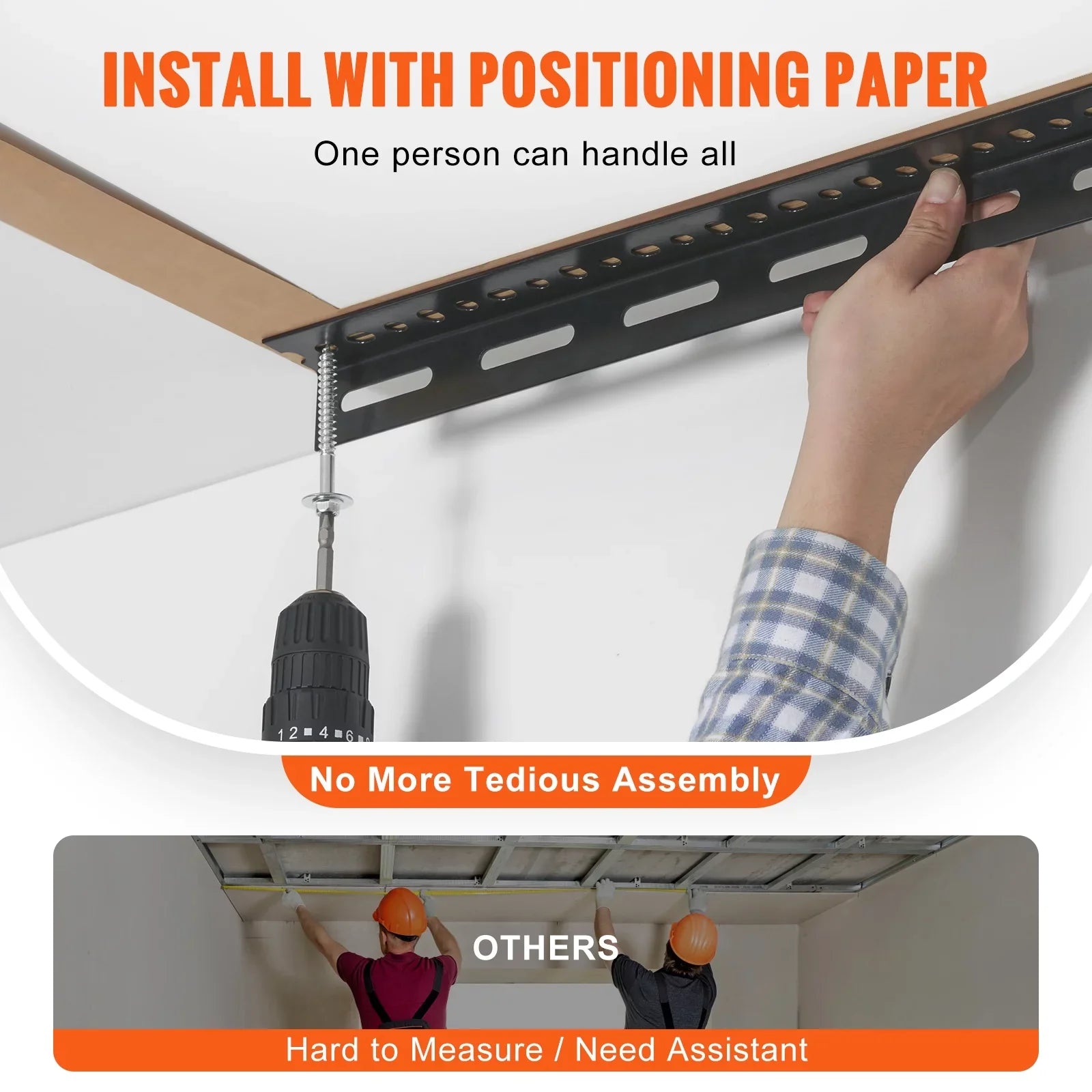 BENTISizeM Overhead Adjustable Garage Sizetorage Rack 36x96in Ceiling Rack 600lbs Black