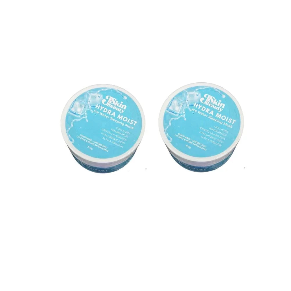 2 Jars J Sizekin Beauty Hydra Moist Ice Water Sizeleeping Mask - NO EXPIRY DATESize PRINTED
