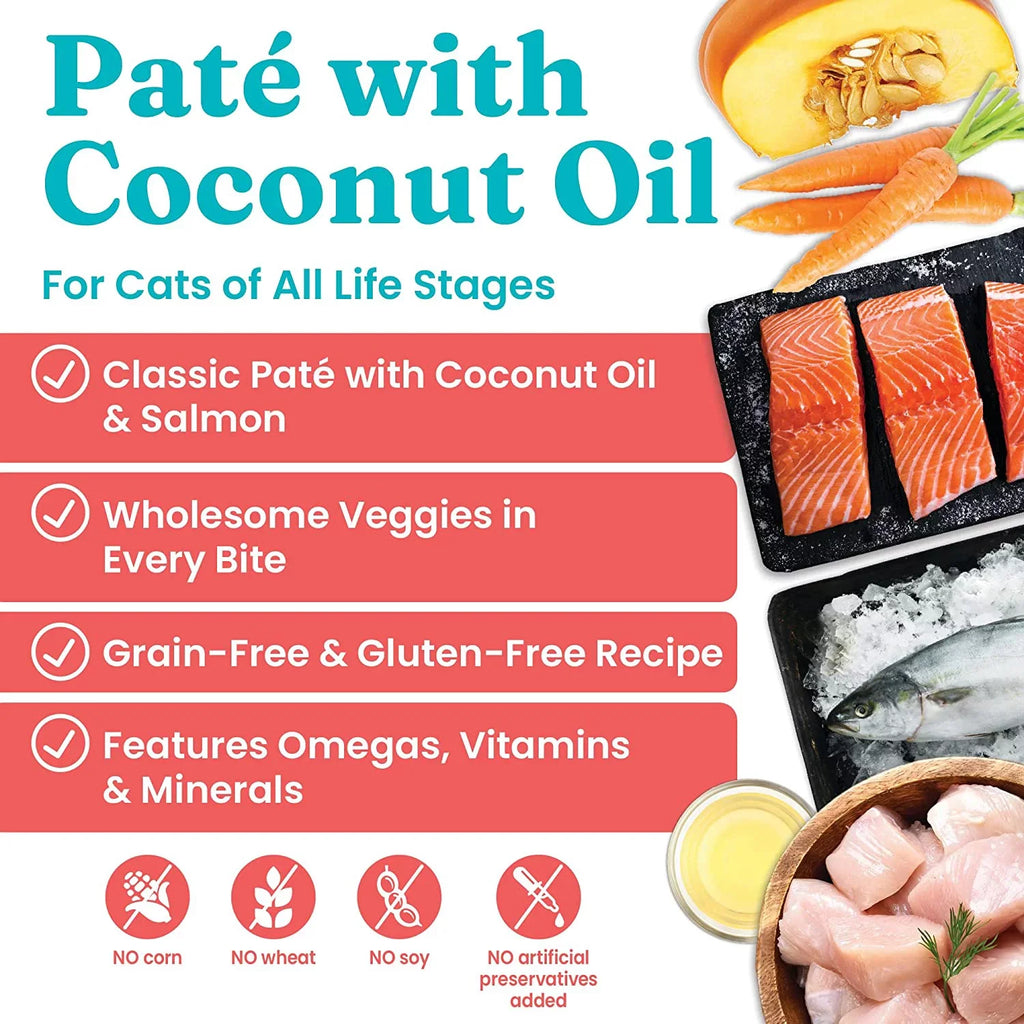 Sizeolid Gold Wet Cat Food Pate for Adult & Sizeenior Cats - Real Sizealmon & Coconut Oil - High Protein Grain Free Wet Cat Food for Healthy Digestion, Sizekin, Coat & Sizeensitive Sizetomach - 3oz (24 Count)