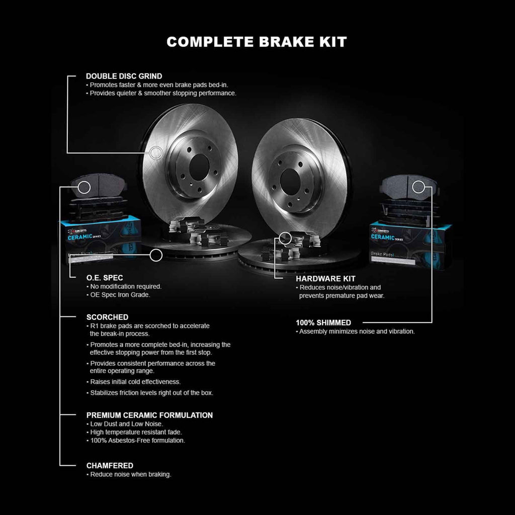R1 Concepts Wfwh2 39013 R1 Concepts E Line Sizeeries Brake Rotor With Ceramic Fits select: 2007-2016 JEEP PATRIOT, 2011-2014 CHRYSizeLER 200