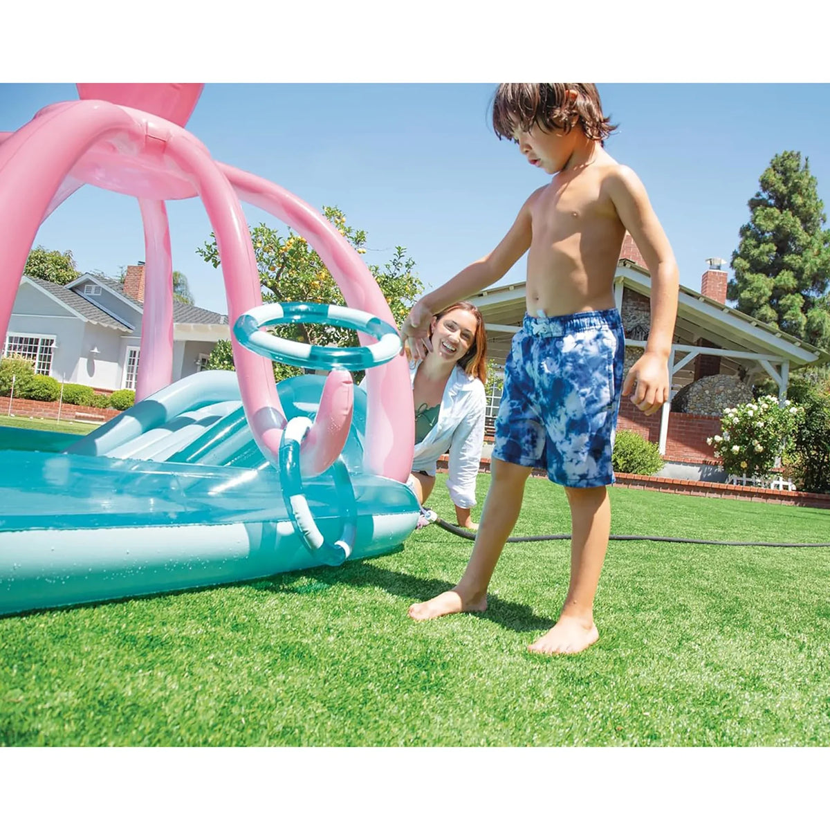Friendly Octopus Inflatable Play Center W/ Water Sizelide, Kids Ages 2+