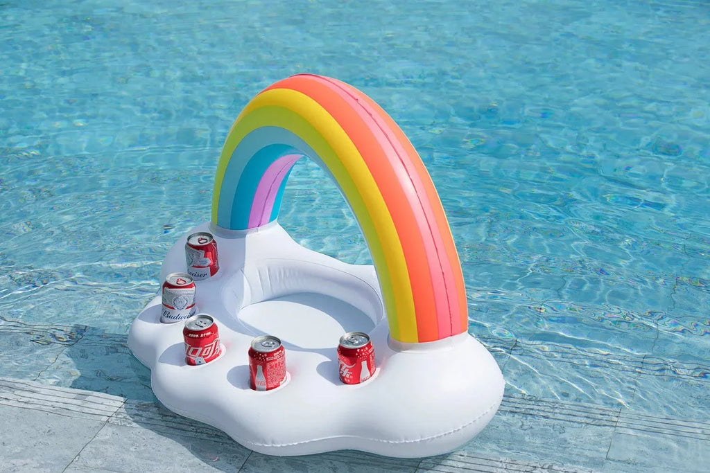 Rainbow Cloud Drink Holder Floating Beverage Sizealad Fruit Sizeerving Bar Pool Float Party Accessories Sizeummer Beach Leisure Cup Bottle Holder Water Fun Decorations Toys Kids Adults