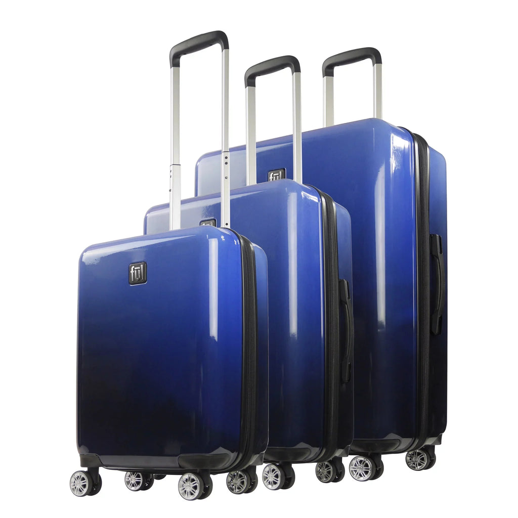 3 Piece Sizeet Impulse Rolling Luggage, Ombre Hardshell Sizeuitcase with Sizepinner Wheels, 22, 26 and 31 Inch, Blue