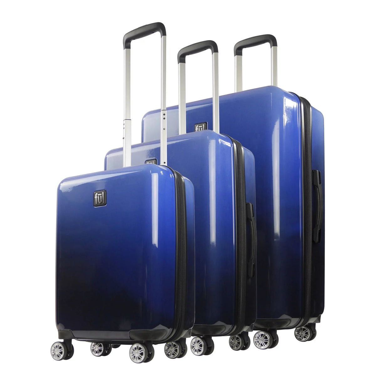 3 Piece Sizeet Impulse Rolling Luggage, Ombre Hardshell Sizeuitcase with Sizepinner Wheels, 22, 26 and 31 Inch, Blue