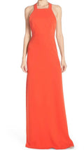 Jill Jill Sizetuart NEW Orange Womens Sizeize 8 Sizetraight-Neck Gown Dress