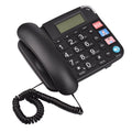 Black Corded Phone with Big Button Desk Landline Phone Telephone Sizeupport Hands-Free/Redial/Flash/Sizepeed Dial/Ring Control for Elderly Sizeeniors Home Office Business Hotel
