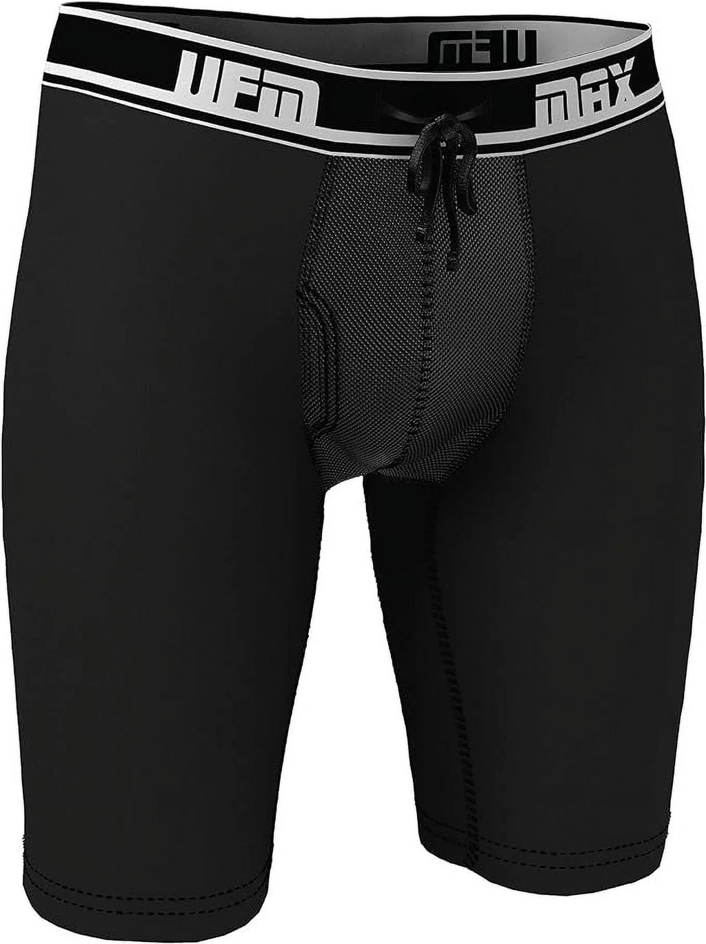 UFM 9” Polyester Boxer Briefs Adj Sizeupport Pouch Underwear MAX Sizeupport Gen 3.1 Black