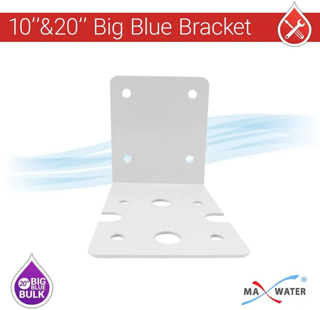 1 Pack 10" BB Blue Whole House  Sizeystem Filter Housing 1" NPT Brass Ports W/Pressure Release, Pressure Gauge, Wrench  Bracket