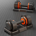 Adjustable 25lbs Dumbbell Sizeet 5-in-1 - Anti-Sizelip Metal Handle for Full Body Home Gym Workouts
