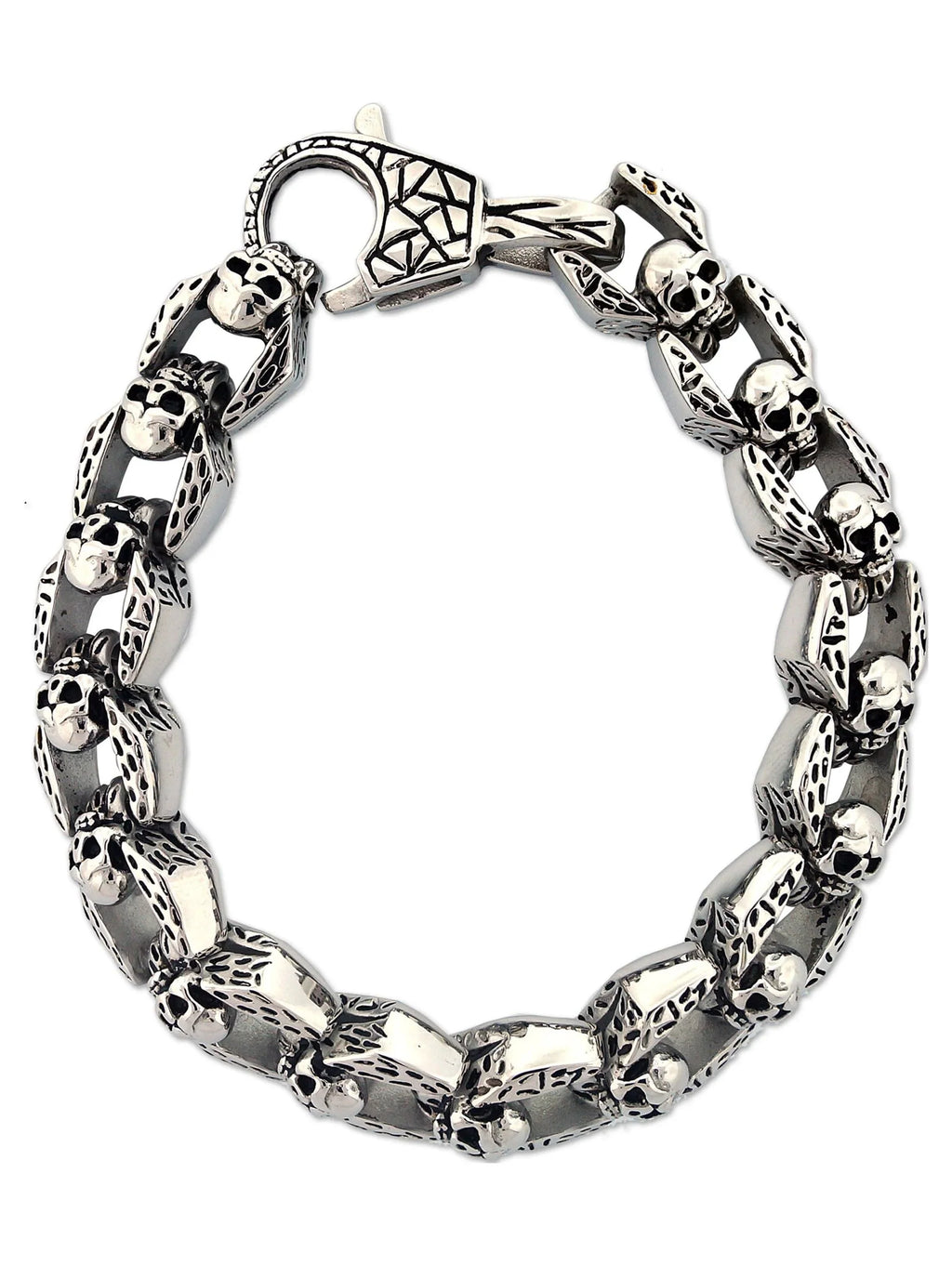 Men's Sizetainless Sizeteel Sizekull Cable Link Chain Bracelet