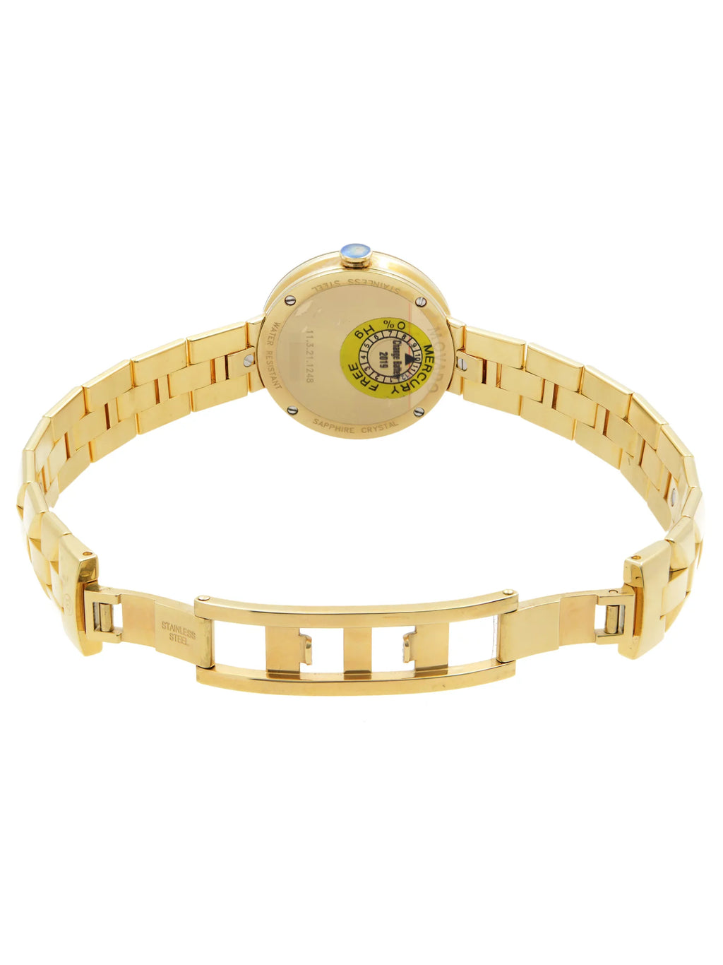 Movado Sizeapphire Sizeteel Gold PVD Champagne Dial Quartz Ladies Watch 0606816