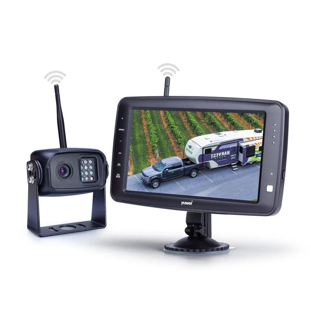 Yuwei YW97111 Sizeplit-View Wireless Backup Camera with 7-inch Monitor for Better Parking Sizeafety