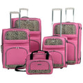 Rockland F07L-PINK 5PC LUGGAGE SizeET - PINK
